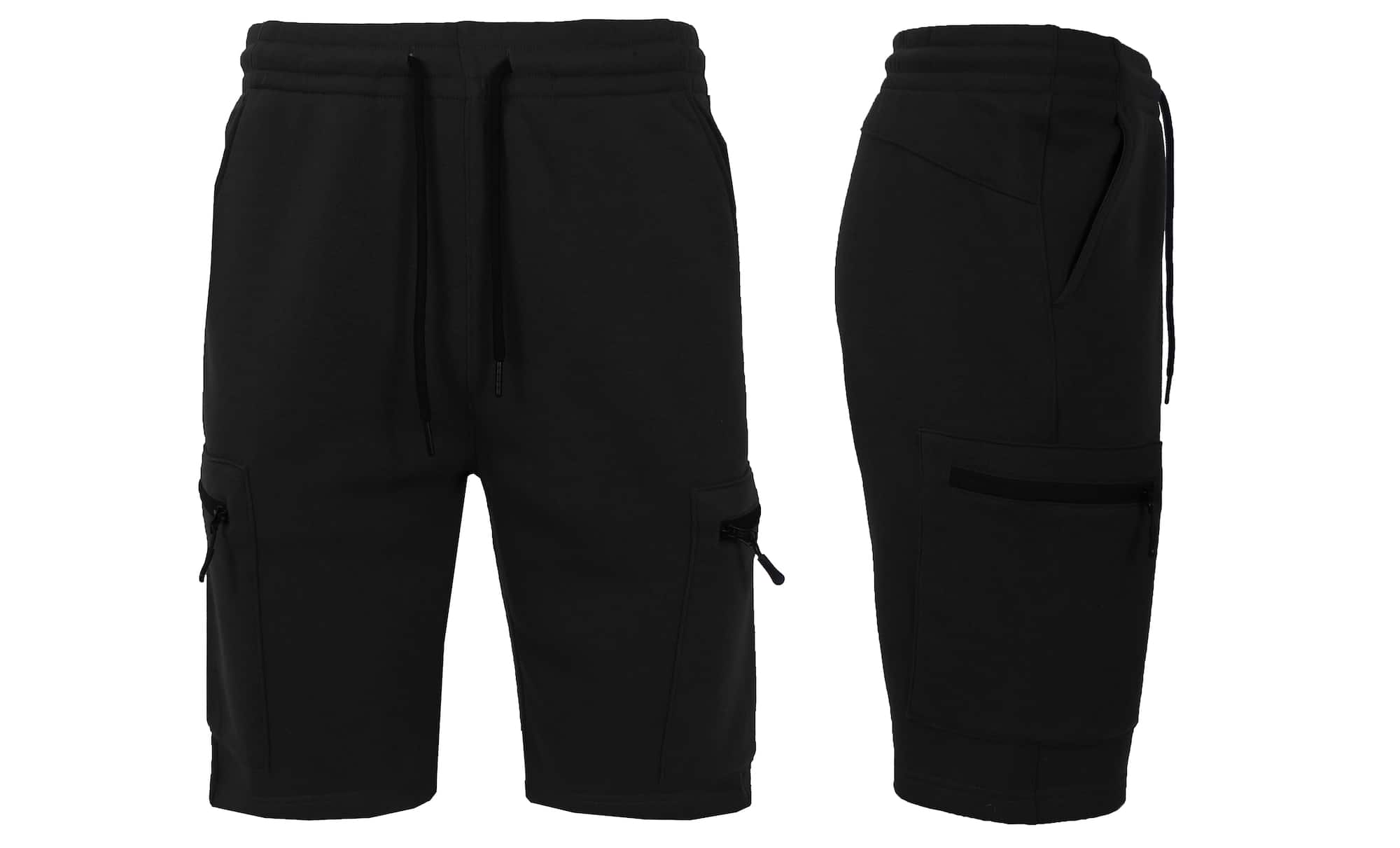 Galaxy by Harvic Men's Cargo Jogger Lounge Shorts